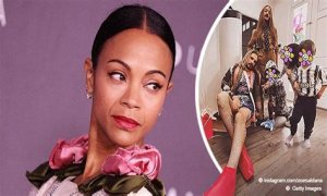 Fans Slam Zoe Saldana's Husband for Dressing like a Woman in Fishnet Tights on His 42nd B-Day