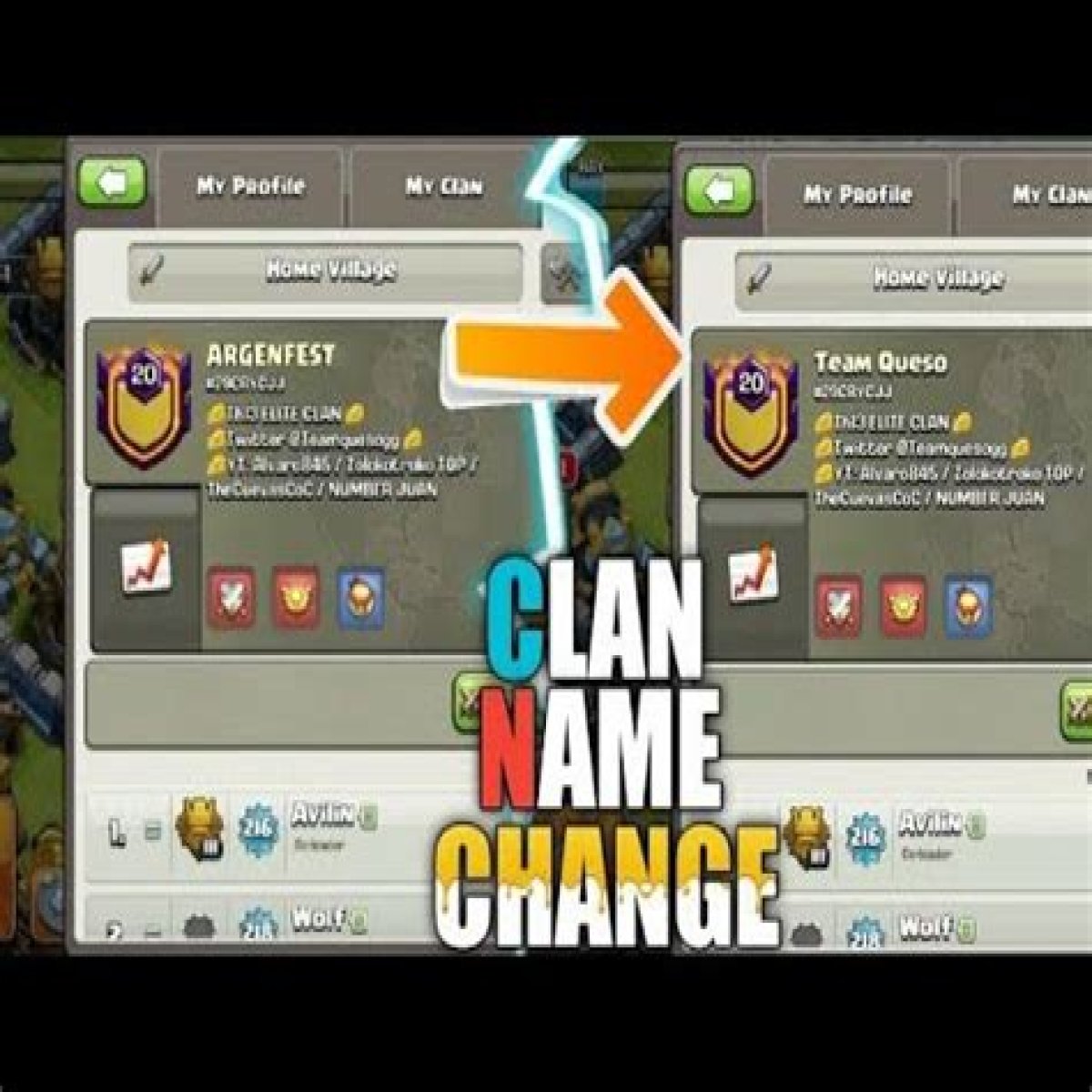 How to change clan name in clash of clans