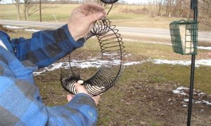 How To Put A Slinky On A Bird Feeder Pole?